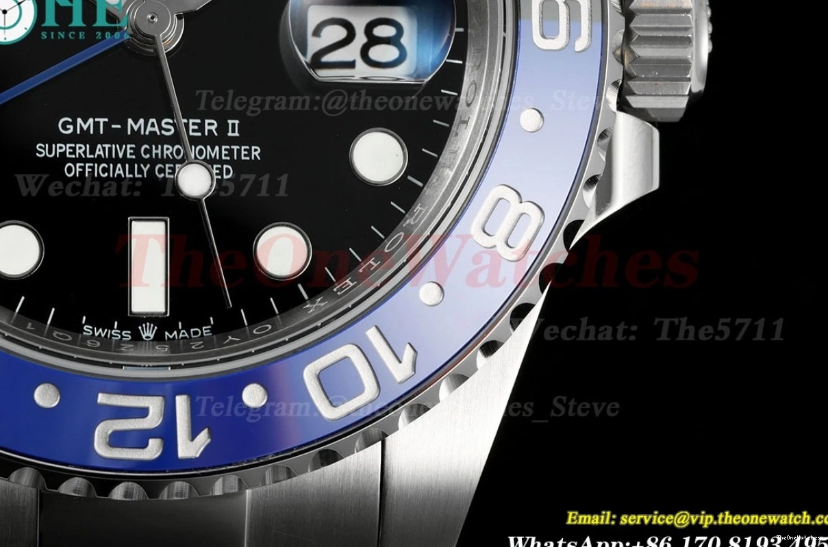 THBF Black 126710 40mm Master Batman Oys Dial GMT SH3285 SS SS II 0104